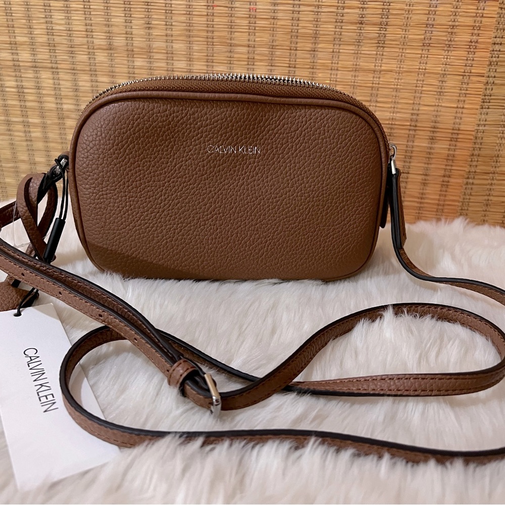 NWT Calvin Klein mini cross body bag Brown